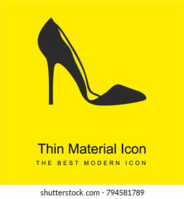 High Heel bright yellow material minimal icon or logo design