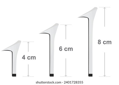 High heel dimensions. vector illustration