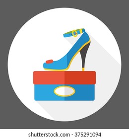high heel flat icon