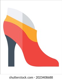 High heel fully editable vector icon

