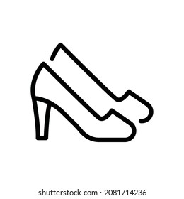 high heel glyph icon isolated on white background