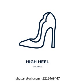 high heel icon from clothes collection. Thin linear high heel, fashion, female outline icon isolated on white background. Line vector high heel sign, symbol for web and mobile