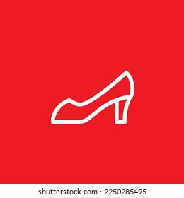High heel icon. Graphic resource template, vector illustration.
