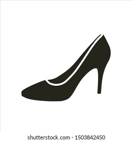 high heel icon isolated on white background.