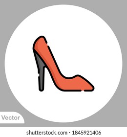 High heel icon sign vector,Symbol, logo illustration for web and mobile