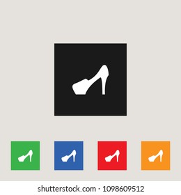 High heel icon, stock vector illustration, EPS10.
