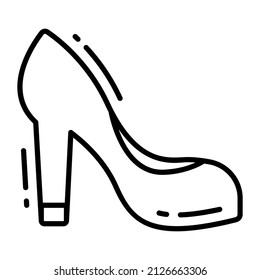 high heel icon, trendy Style, Isolated on White Background, Stock vector illustrations.