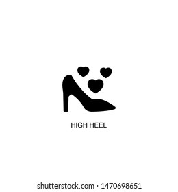 high heel icon vector black design