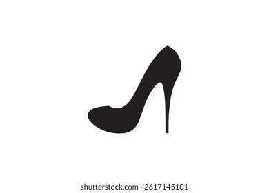 High heel icon vector silhouette illustration isolated white background