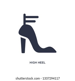 high heel isolated icon. Simple element illustration from brazilia concept. high heel editable logo symbol design on white background. Can be use for web and mobile.