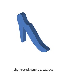 High heel isometric left top view 3D icon