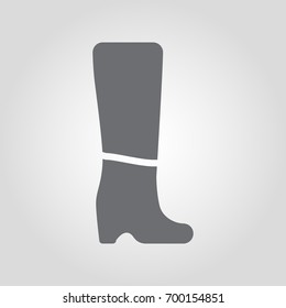 High heel knee high boots vector icon