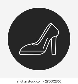high heel line icon
