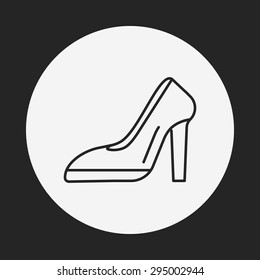 high heel line icon