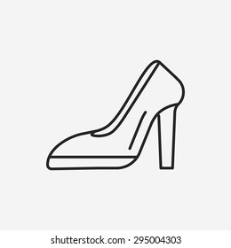 high heel line icon