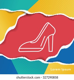 high heel line icon