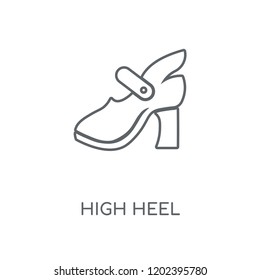 High Heel linear icon. High Heel concept stroke symbol design. Thin graphic elements vector illustration, outline pattern on a white background, eps 10.