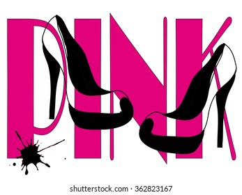 High heel  pink shoes