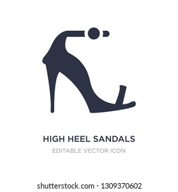 high heel sandals icon on white background. Simple element illustration from Fashion concept. high heel sandals icon symbol design.