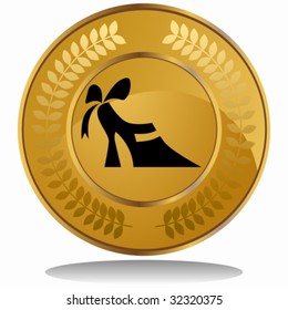 high heel shoe coin