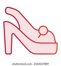 High heel shoe flat icon. Shoes pink icons in trendy flat style. Footwear gradient style design, designed for web and app. Eps 10