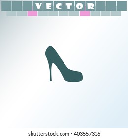 High heel shoe icon.