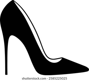 High heel shoe icon. Simple illustration of high heel shoe vector icon for web