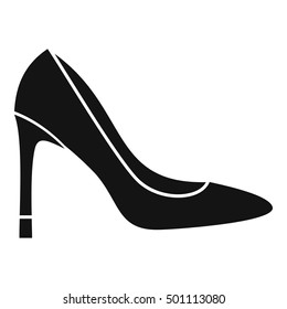 High heel shoe icon. Simple illustration of high heel shoe vector icon for web