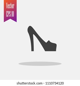 High heel shoe icon vector