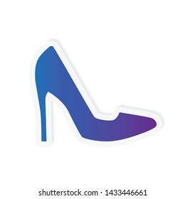 high heel shoe icon- vector illustration