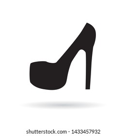 high heel shoe icon- vector illustration