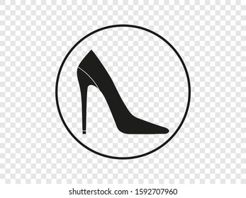 High heel shoe icon. Vector illustration, flat design.