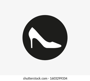 High heel shoe icon. Vector illustration, flat design.