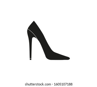 High heel shoe icon. Vector illustration, flat design.