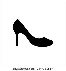 High heel shoe icon. Vector flat illustration on white background..eps