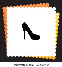 High heel shoe  icon. Vector design.