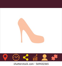 High heel shoe  icon. Vector design. 