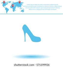 High heel shoe  icon. Vector design.