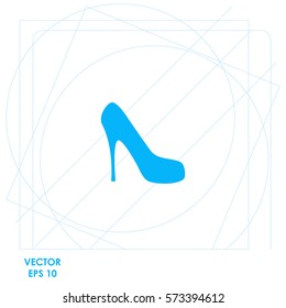High heel shoe  icon. Vector design.