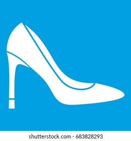 High heel shoe icon white