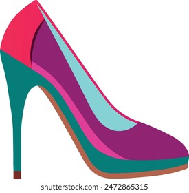 High Heel Shoe Line Icon editable