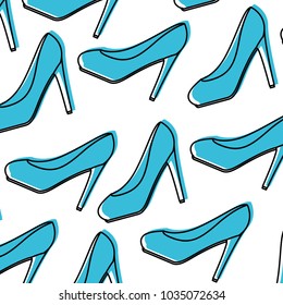 high heel shoe pattern background