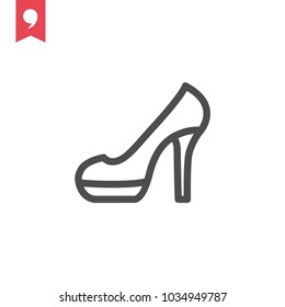 High heel shoe vector icon