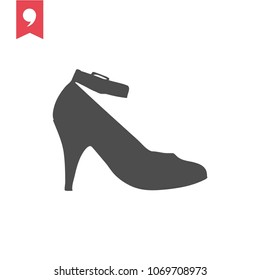 High heel shoe vector icon