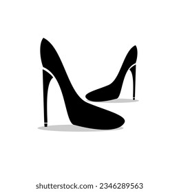 High-Ferse-Schuh-Vektorsymbol