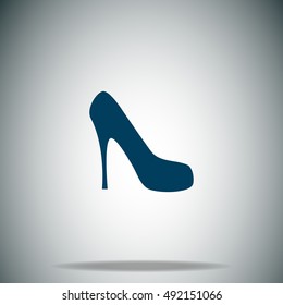 High heel shoe vector icon