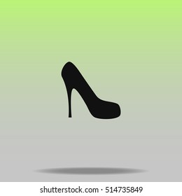 High heel shoe vector icon