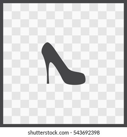 High heel shoe vector icon. Isolated illustration. Business picture.