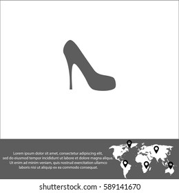 High heel shoe vector  icon