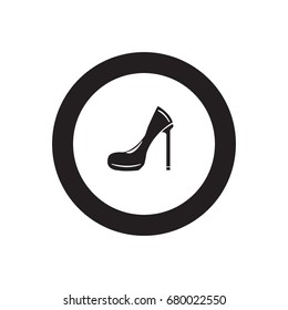 High heel shoe vector icon